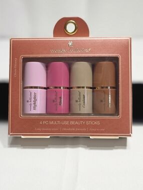 Wendy Bellissimo 4 PC Multi-Use Beauty Sticks Set NIB Highlighter Blush Contour